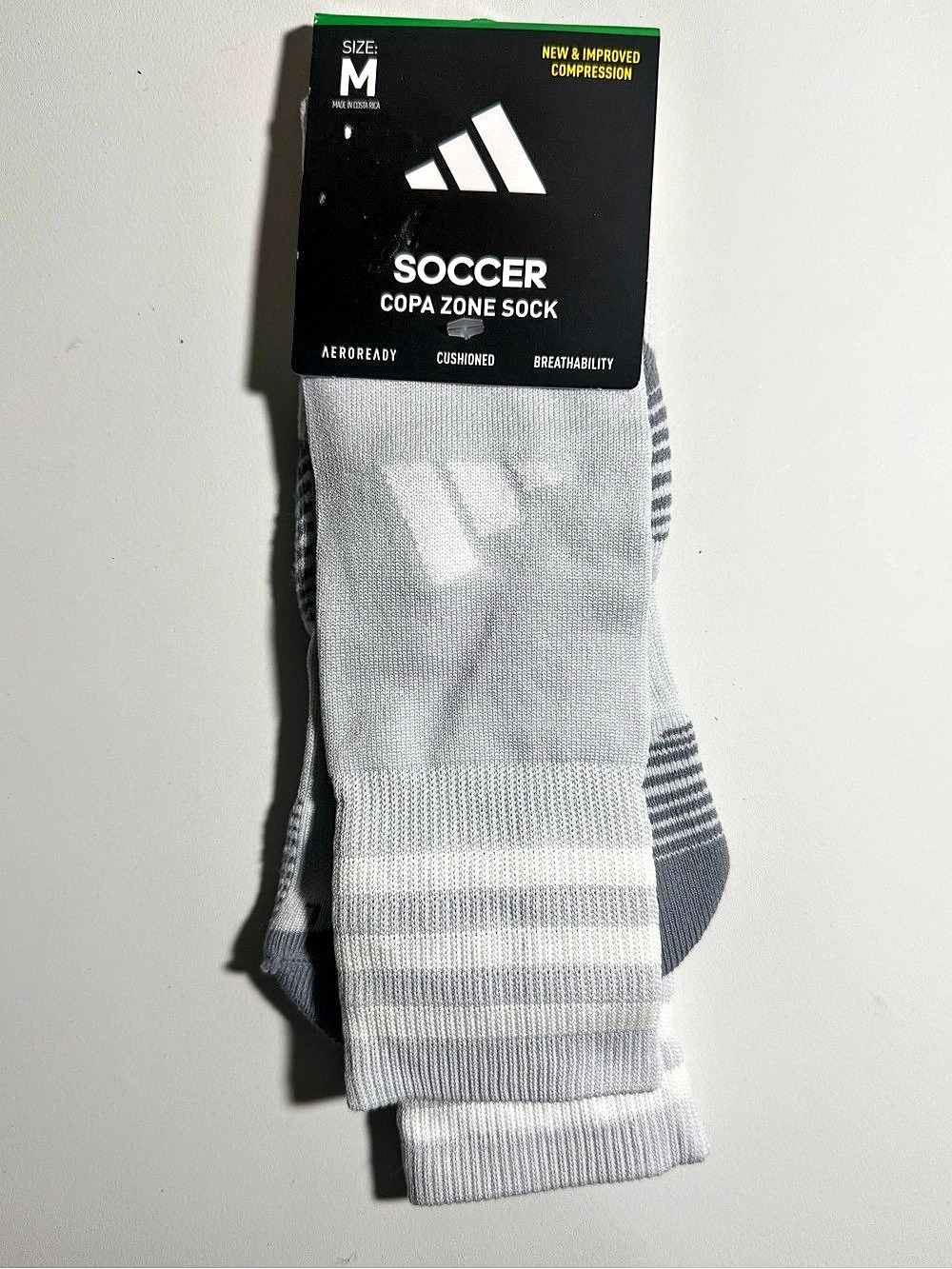 adidas Copa Zone Cushion Soccer Sock Gray Medium